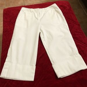 Larry Kevine white cropped pants